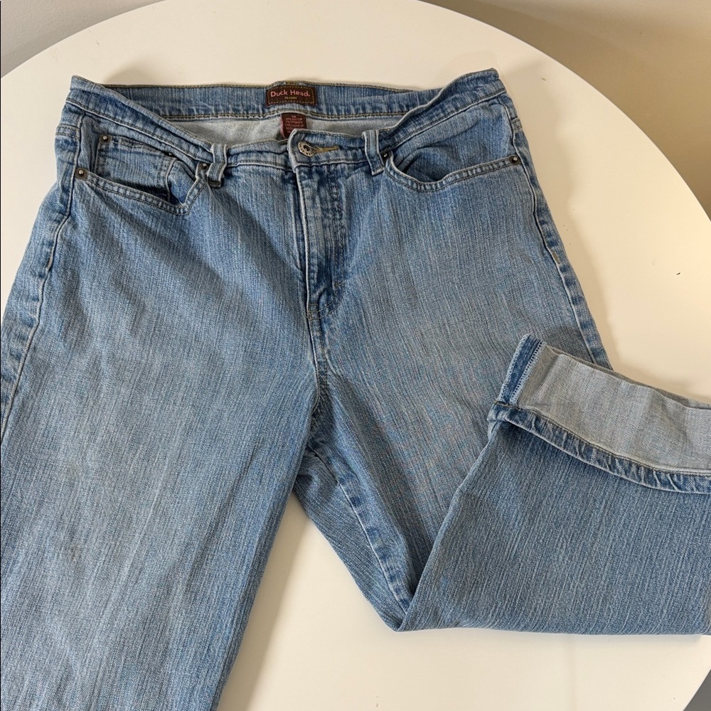 Vintage Y2K denim Duck Head Light Blue Ankle‎ & Cropped Jeans